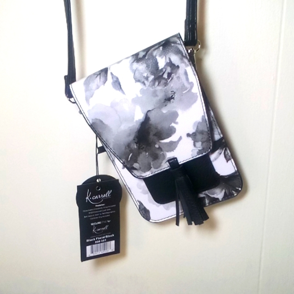 K Carroll Harper Crossbody Black Floral